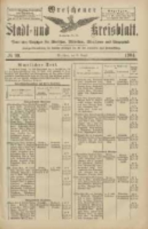 Wreschener Stadt und Kreisblatt: amtlicher Anzeiger für Wreschen, Miloslaw, Strzalkowo und Umgegend 1904.08.25 Nr99