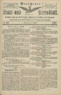 Wreschener Stadt und Kreisblatt: amtlicher Anzeiger für Wreschen, Miloslaw, Strzalkowo und Umgegend 1904.10.11 Nr119