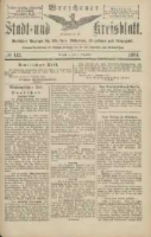 Wreschener Stadt und Kreisblatt: amtlicher Anzeiger für Wreschen, Miloslaw, Strzalkowo und Umgegend 1904.12.06 Nr142