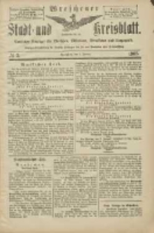 Wreschener Stadt und Kreisblatt: amtlicher Anzeiger für Wreschen, Miloslaw, Strzalkowo und Umgegend 1905.01.05 Nr2