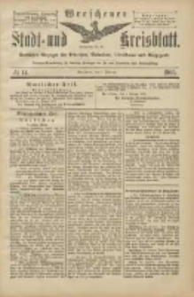 Wreschener Stadt und Kreisblatt: amtlicher Anzeiger für Wreschen, Miloslaw, Strzalkowo und Umgegend 1905.02.02 Nr14