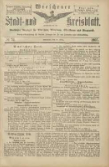 Wreschener Stadt und Kreisblatt: amtlicher Anzeiger für Wreschen, Miloslaw, Strzalkowo und Umgegend 1905.03.21 Nr34