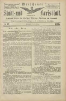 Wreschener Stadt und Kreisblatt: amtlicher Anzeiger f&uuml;r Wreschen, Miloslaw, Strzalkowo und Umgegend 1905.03.28 Nr37