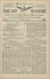 Wreschener Stadt und Kreisblatt: amtlicher Anzeiger für Wreschen, Miloslaw, Strzalkowo und Umgegend 1905.04.06 Nr41