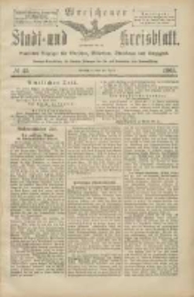 Wreschener Stadt und Kreisblatt: amtlicher Anzeiger für Wreschen, Miloslaw, Strzalkowo und Umgegend 1905.04.15 Nr45