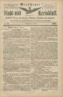 Wreschener Stadt und Kreisblatt: amtlicher Anzeiger für Wreschen, Miloslaw, Strzalkowo und Umgegend 1905.07.08 Nr79