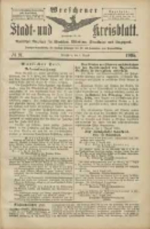 Wreschener Stadt und Kreisblatt: amtlicher Anzeiger f&uuml;r Wreschen, Miloslaw, Strzalkowo und Umgegend 1905.08.05 Nr91