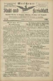 Wreschener Stadt und Kreisblatt: amtlicher Anzeiger für Wreschen, Miloslaw, Strzalkowo und Umgegend 1905.08.05 Nr91