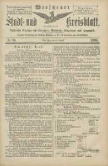 Wreschener Stadt und Kreisblatt: amtlicher Anzeiger für Wreschen, Miloslaw, Strzalkowo und Umgegend 1905.08.19 Nr98