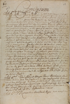 Conclusum a Mtte 1702