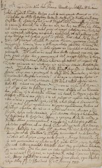 Copia listu Xcia prymasa konwokuiąc Ich Msćów senatorów 25.01.1703