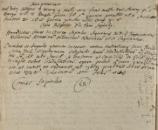 Copia paszportu Ici Pana Sapiehy 01.02.1703