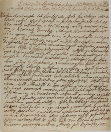 Excerpt z listu Xcia Mężyka pisanego do Im Pana wojewody bełskiego hetmana wielkiego koronnego z obozu moskiewskiego pod Cherchowem 10 May