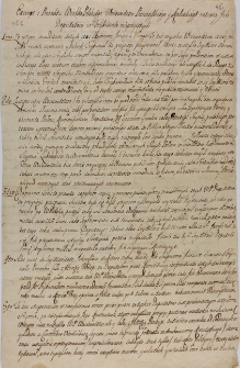 Excerpt z Proiektu wielkopolskiego woiewództw poznańskiego i kaliskiego ratione ich deputatów w Trybunale nieprzyiętych