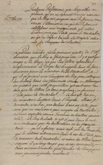 Projet touchant l'affaire du Nord 2 7bris 1711