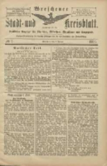 Wreschener Stadt und Kreisblatt: amtlicher Anzeiger für Wreschen, Miloslaw, Strzalkowo und Umgegend 1906.01.06 Nr2