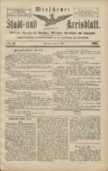 Wreschener Stadt und Kreisblatt: amtlicher Anzeiger f&uuml;r Wreschen, Miloslaw, Strzalkowo und Umgegend 1906.04.10 Nr42