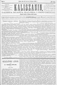 Kaliszanin: gazeta miasta Kalisza i jego okolic 1878.07.05 Nr52
