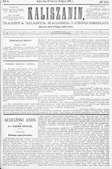 Kaliszanin: gazeta miasta Kalisza i jego okolic 1878.07.09 Nr53