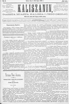 Kaliszanin: gazeta miasta Kalisza i jego okolic 1878.07.16 Nr55