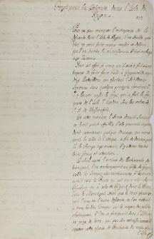 Projet pour la descente dans l'isle de Rugen