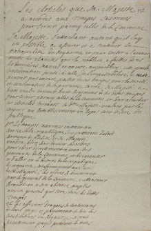 Le Articles La Majest&eacute; a accord&eacute;s aux Troups Saxonnes pour servir parmy calls de la Couronne