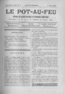 Le Pot-au-feu: journal de cuisine pratique et d'economie domestique. 1896 An.4 No.5