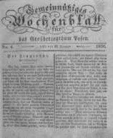 Gemeinn&uuml;tziges Wochenblatt f&uuml;r das Grossherzogthum Posen. 1836.01.22 No.4