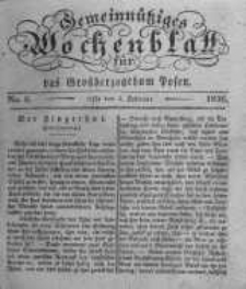 Gemeinn&uuml;tziges Wochenblatt f&uuml;r das Grossherzogthum Posen. 1836.02.05 No.6