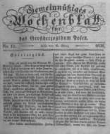 Gemeinn&uuml;tziges Wochenblatt f&uuml;r das Grossherzogthum Posen. 1836.03.18 No.12