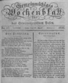 Gemeinn&uuml;tziges Wochenblatt f&uuml;r das Grossherzogthum Posen. 1836.04.22 No.17