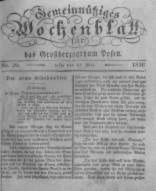 Gemeinn&uuml;tziges Wochenblatt f&uuml;r das Grossherzogthum Posen. 1836.05.13 No.20