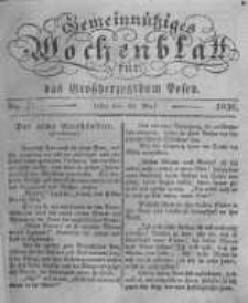Gemeinn&uuml;tziges Wochenblatt f&uuml;r das Grossherzogthum Posen. 1836.05.20 No.21