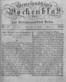 Gemeinn&uuml;tziges Wochenblatt f&uuml;r das Grossherzogthum Posen. 1836.07.01 No.27