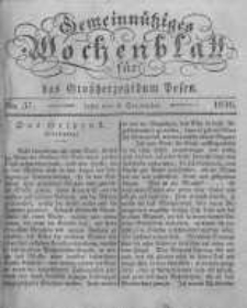 Gemeinn&uuml;tziges Wochenblatt f&uuml;r das Grossherzogthum Posen. 1836.09.09 No.37