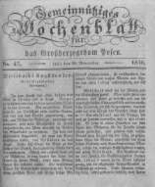 Gemeinn&uuml;tziges Wochenblatt f&uuml;r das Grossherzogthum Posen. 1836.11.18 No.47