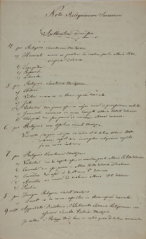 Nota reliquiarum sacrarum