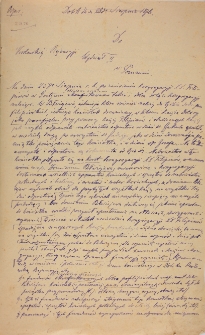 Odpis listu do Wydziału II Królewskiej Regencji w Poznaniu 02.09.1876