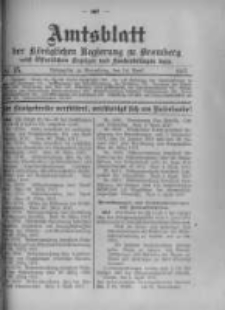 Amtsblatt der K&ouml;niglichen Preussischen Regierung zu Bromberg. 1917.04.14 No.15