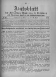 Amtsblatt der K&ouml;niglichen Preussischen Regierung zu Bromberg. 1917.04.28 No.17