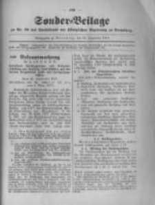 Amtsblatt der K&ouml;niglichen Preussischen Regierung zu Bromberg. 1917.09.29 No.39