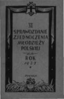 Sprawozdanie Zjednoczenia Młodzieży Polskiej za rok 1925