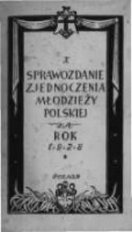 Sprawozdanie Zjednoczenia Młodzieży Polskiej za rok 1928