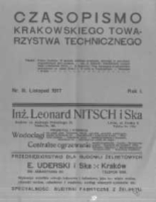 Czasopismo Krakowskiego Towarzystwa Technicznego. 1917 R.1 nr3