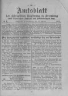 Amtsblatt der Königlichen Preussischen Regierung zu Bromberg. 1918.02.16 No.7