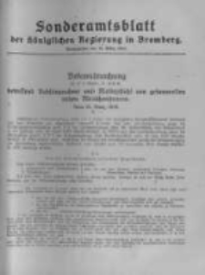 Amtsblatt der K&ouml;niglichen Preussischen Regierung zu Bromberg. 1918.03.16 No.11