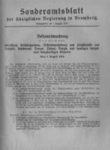 Amtsblatt der Königlichen Preussischen Regierung zu Bromberg. 1918.08.03 No.31