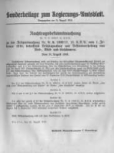 Amtsblatt der Königlichen Preussischen Regierung zu Bromberg. 1918.08.31 No.35