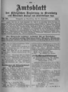 Amtsblatt der Königlichen Preussischen Regierung zu Bromberg. 1918.09.21 No.38