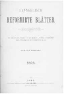 Evangelisch Reformirte Blätter. 1896 Jg.6 nr1